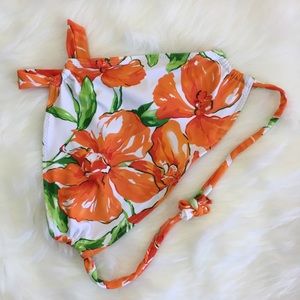 Floral halter bikini top